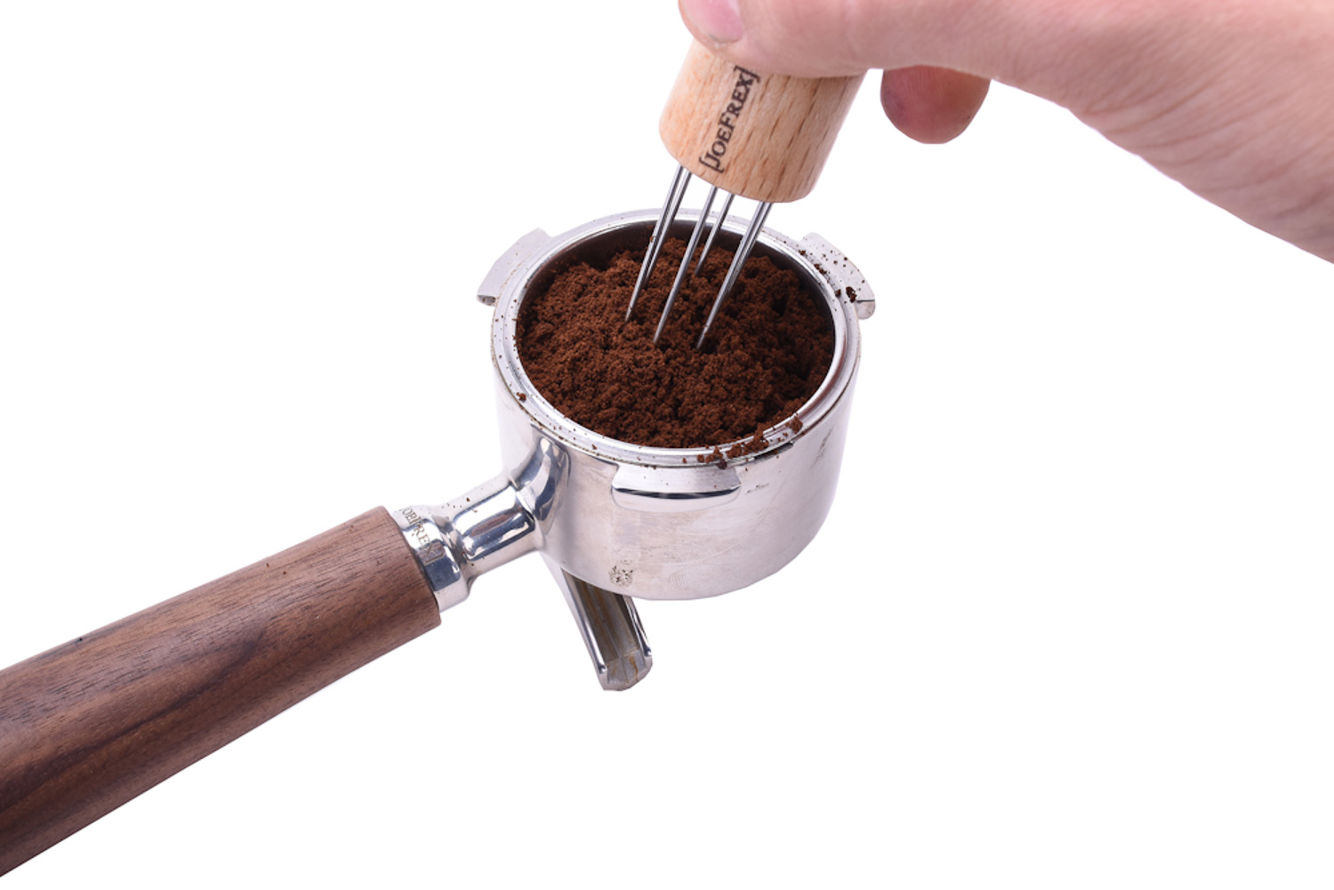 JoeFrex - wdt-tool | Espresso-Verteiler mit Holzgriff