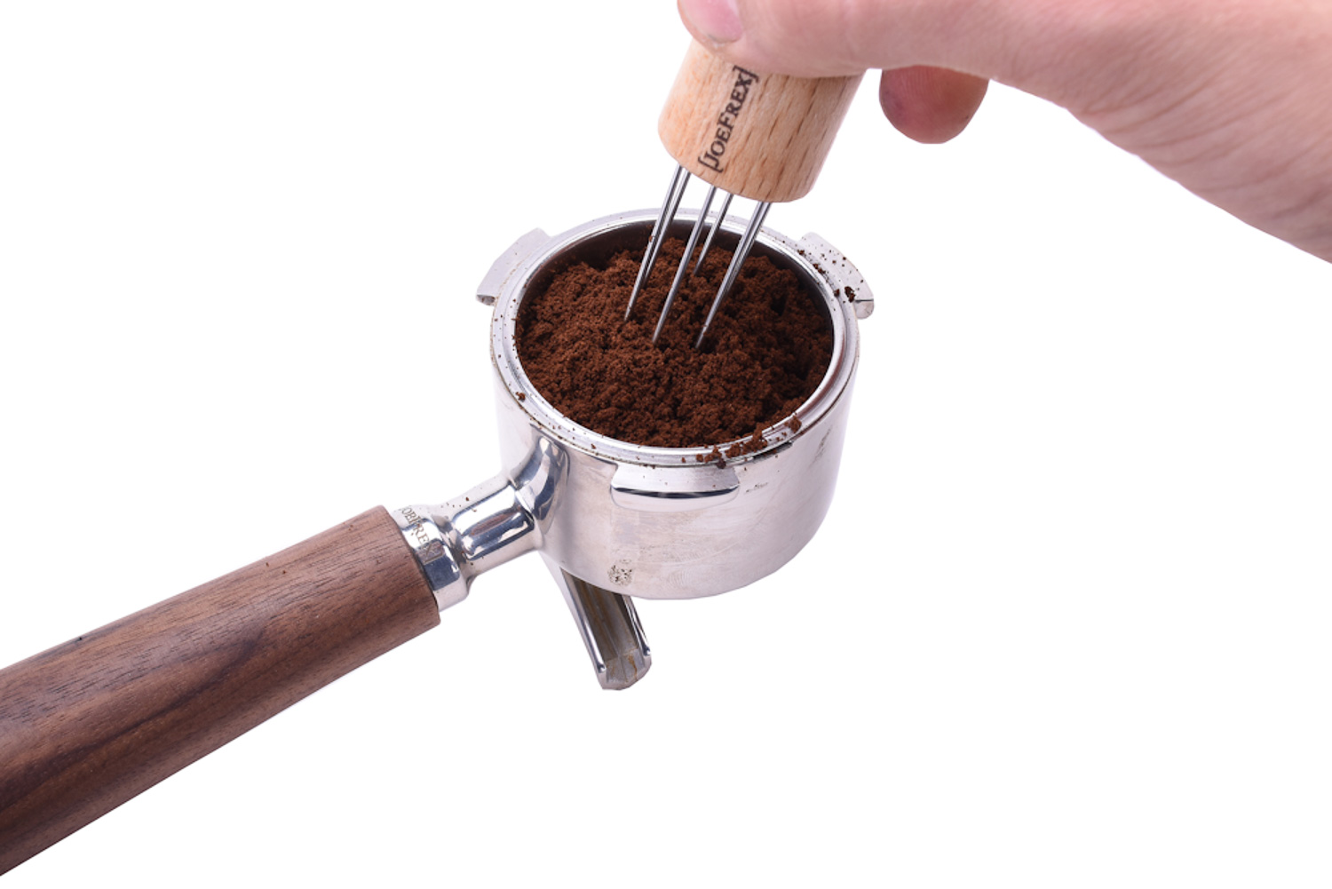 JoeFrex - wdt-tool | Espresso-Verteiler mit Holzgriff JoeFrex - wdt-tool | Espresso-Verteiler mit Holzgriff