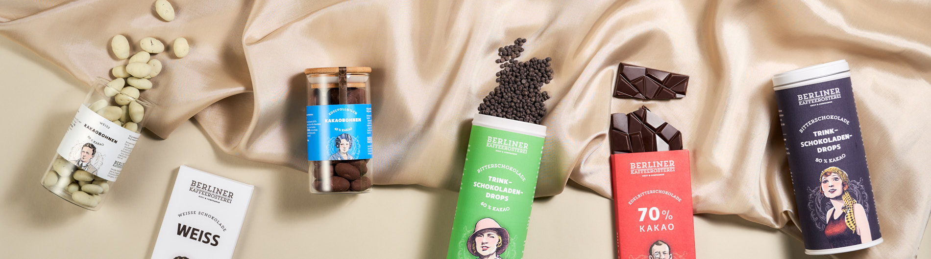 Banner Berliner Kaffeerösterei Schokoladen - Hintergrund