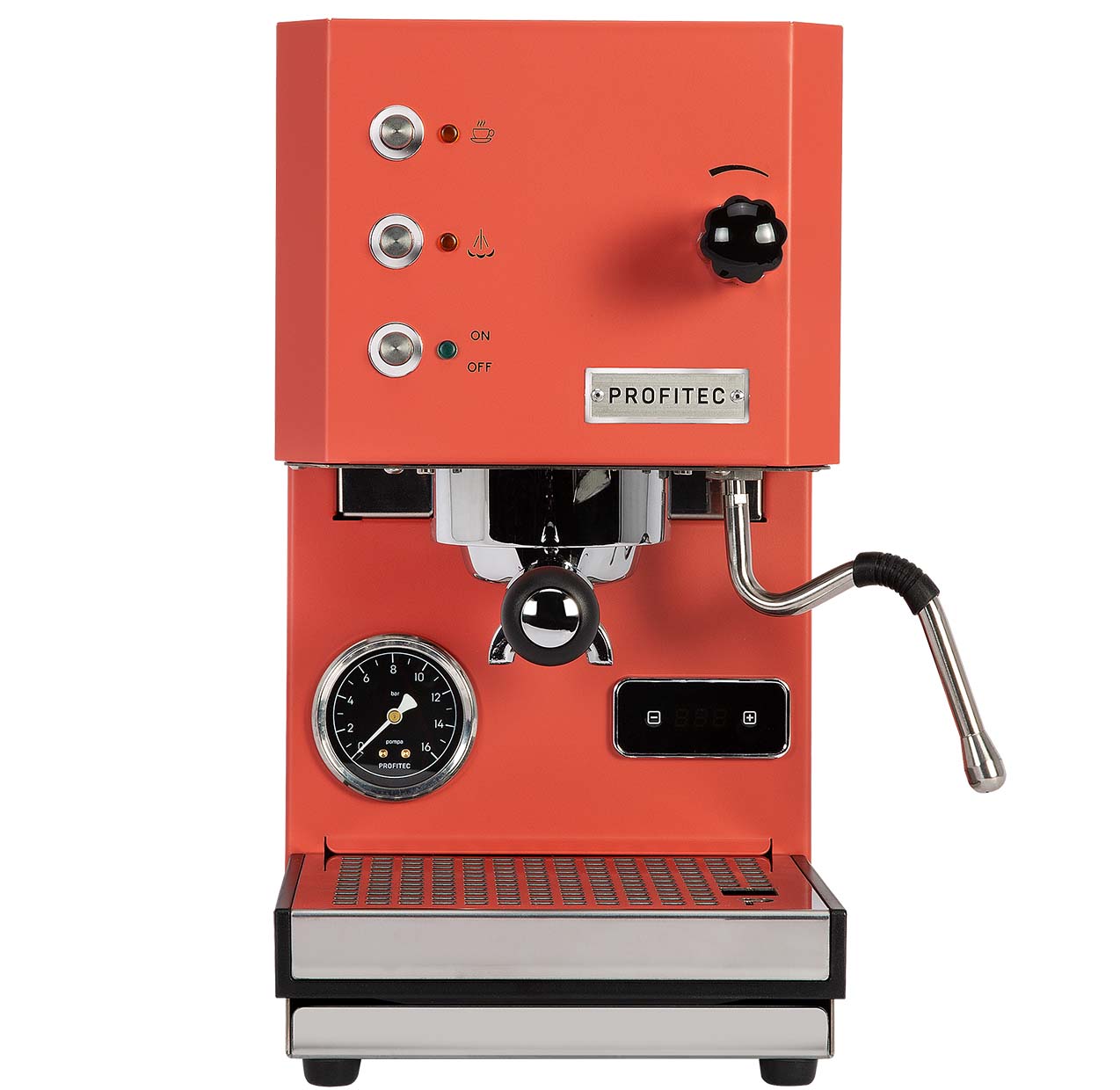 Profitec GO - kompakte Siebträger Espressomaschine 58mm PID rot