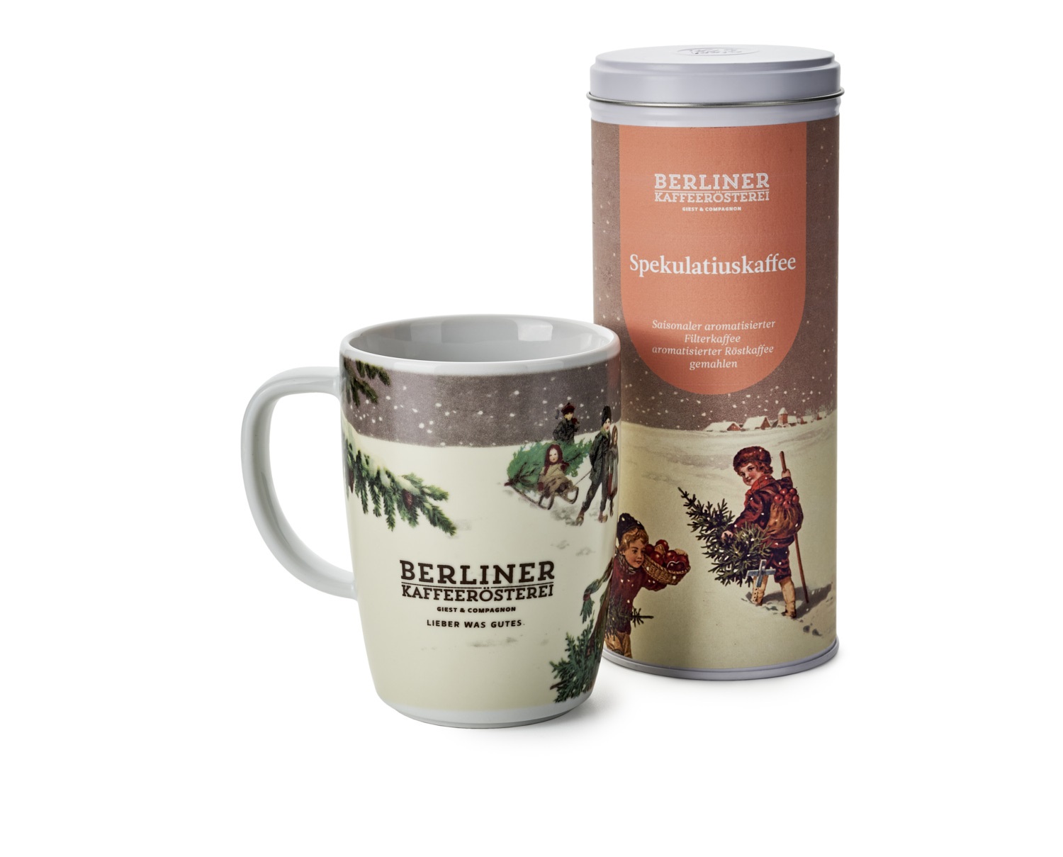 BKR Weihnachtstasse mit 125g Aroma-Kaffee Spekulatius mit Doppeldeckeldose