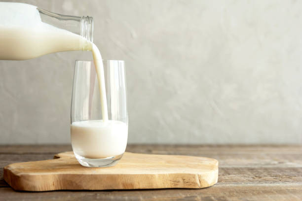Milch eingießen