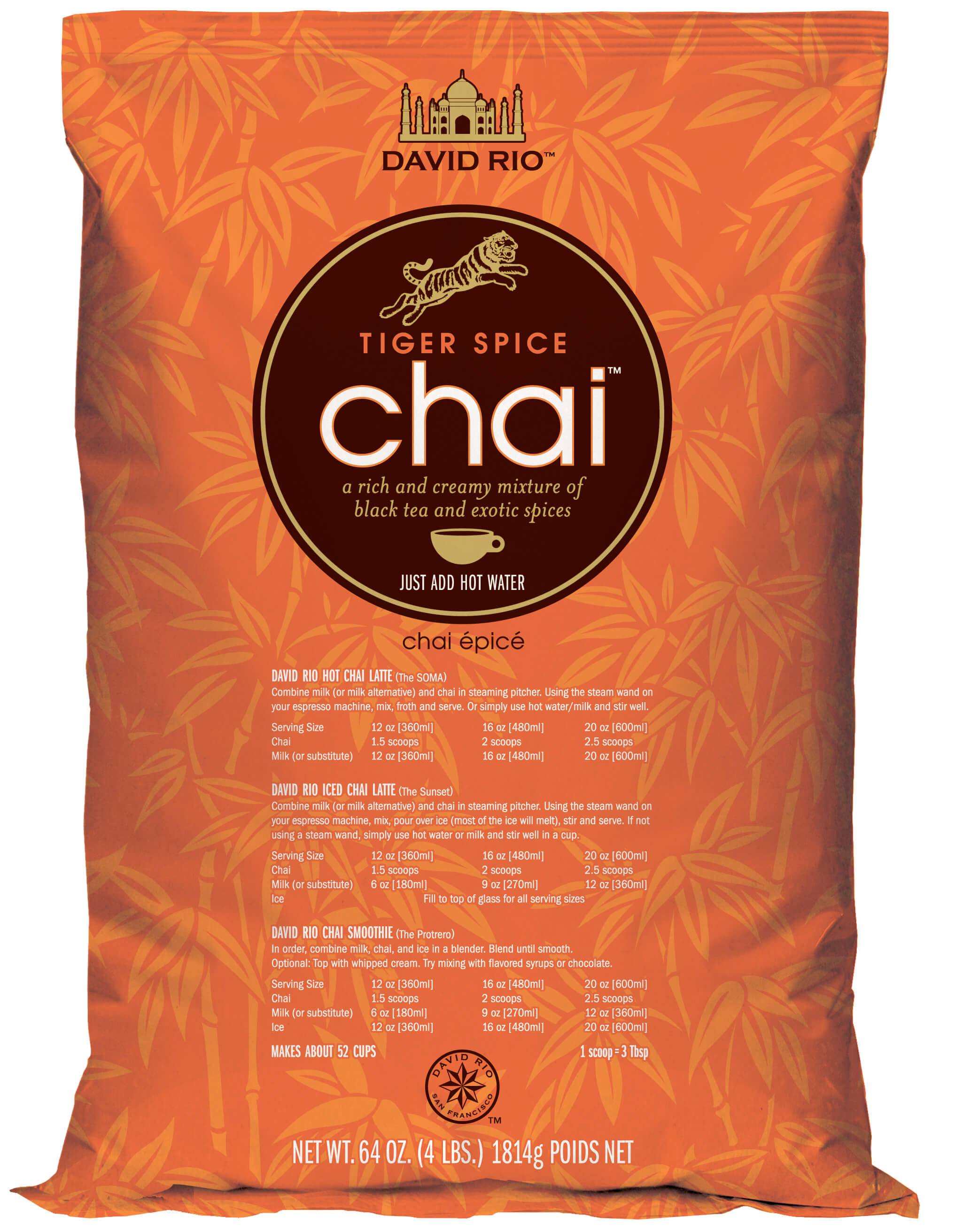 David Rio - Tiger Spice Chai - Refill Beutel (1814 g)