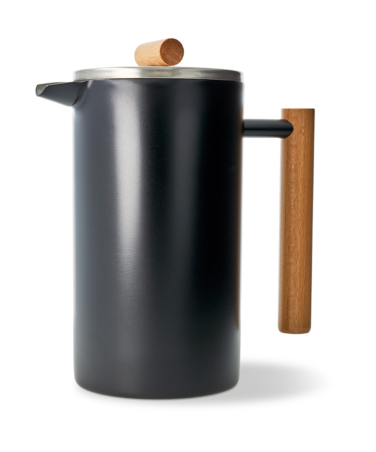 French Press Melange, Edelstahl und Holz, doppelwandig , 1 Liter French Press Melange, Edelstahl und Holz, doppelwandig , 1 Liter