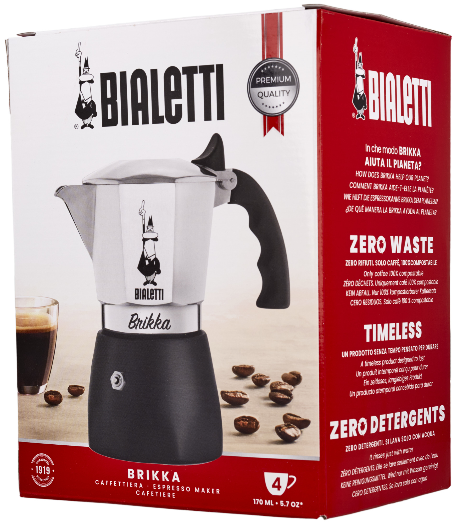 Bialetti - Brikka Elite 4 Ts Herdkännchen Bialetti - Brikka Elite 4 Ts Herdkännchen
