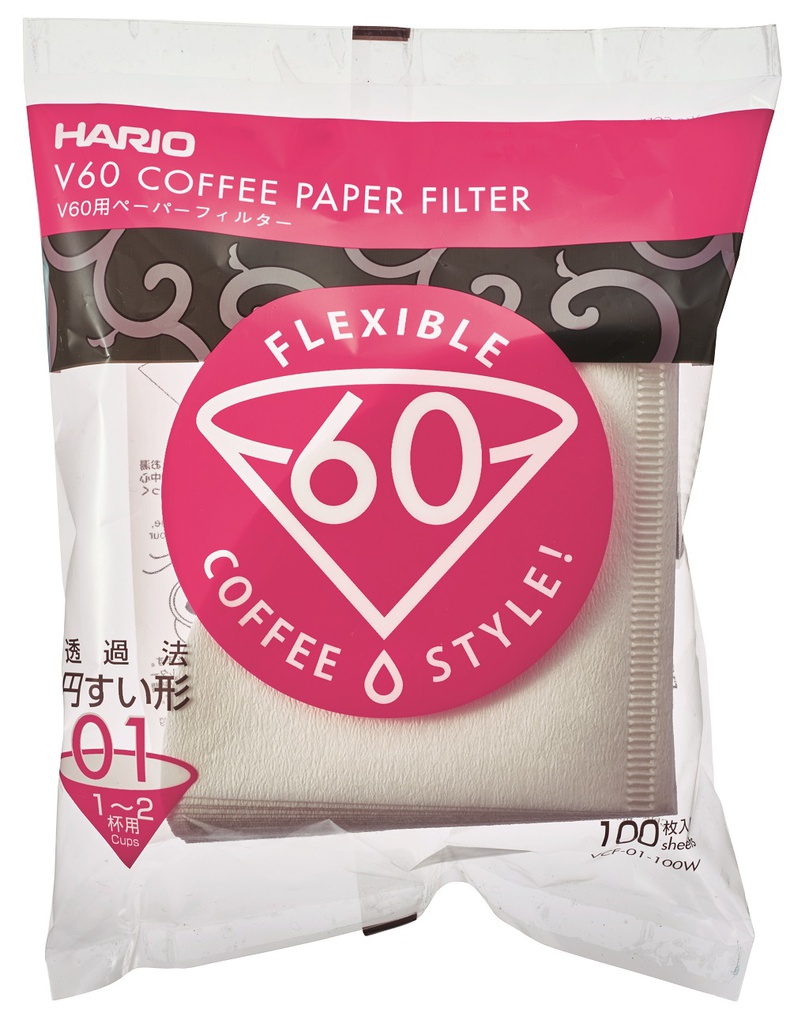 Hario - Papierfilter 01 für Hand-Kaffeefilter | Dripper V60 Größe 01 (100 Stück) Hario - Papierfilter 01 für Hand-Kaffeefilter | Dripper V60 Größe 01 (100 Stück)