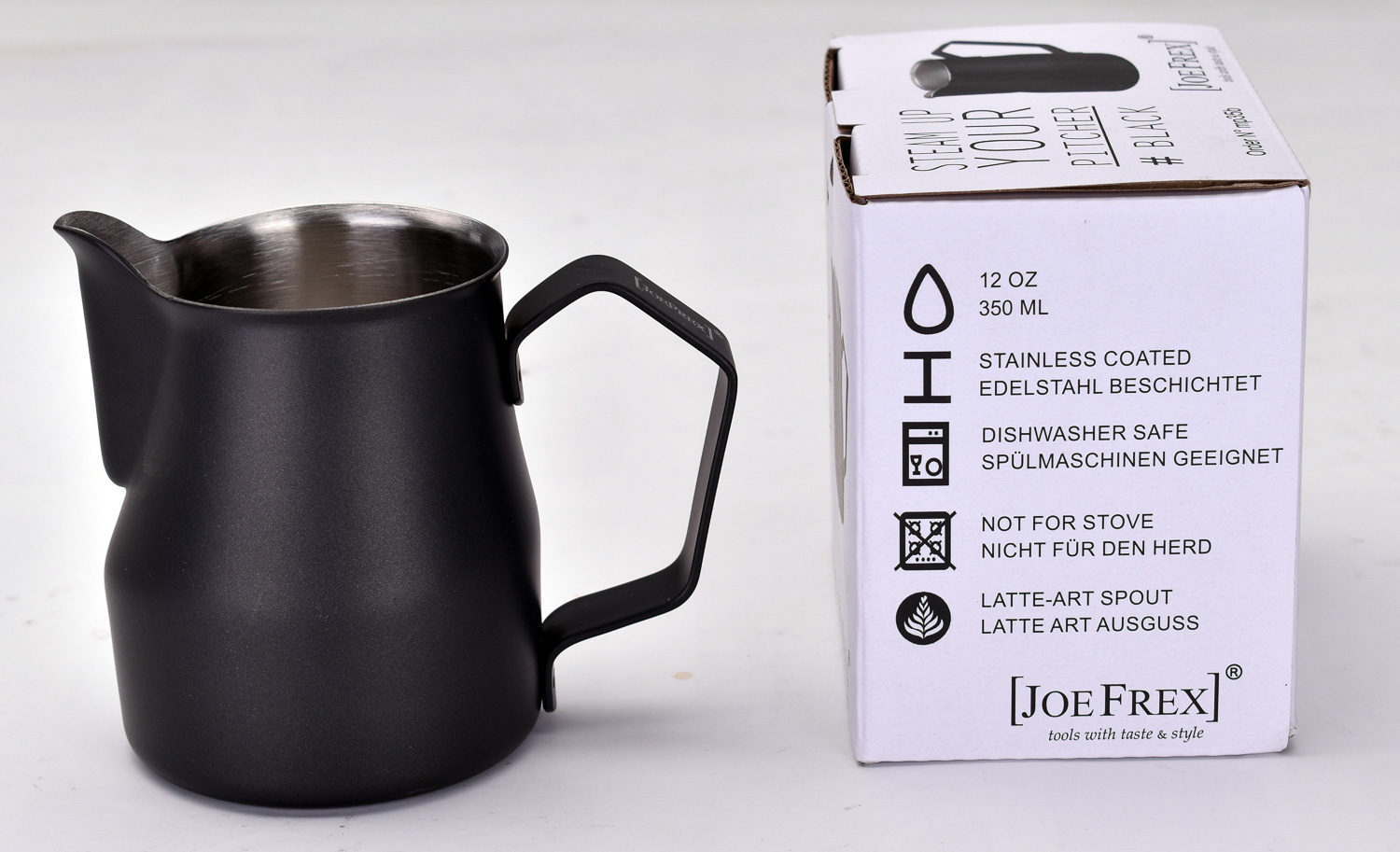 JoeFrex - Milchkännchen 350ml, schwarz