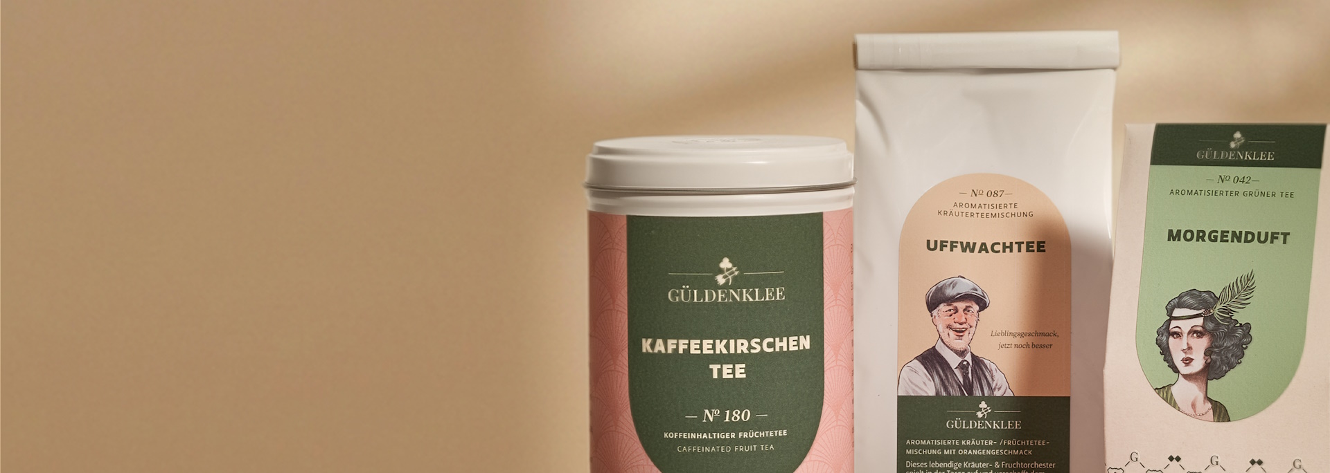Tee Berliner Kaffeerösterei Güldenklee hochwertiger Tee - Hintergrund