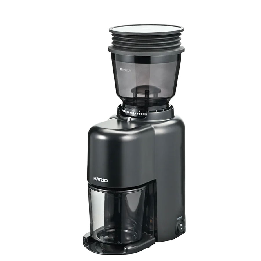 Hario - elektronische Kaffeemühle V60 Compact N für 100g Bohnen, schwarz