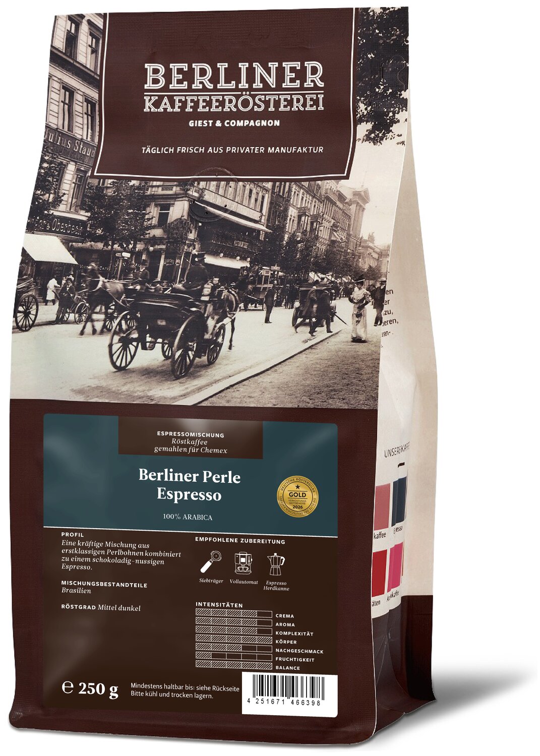 Berliner Kaffeeroesterei DE Berliner Perle Espresso 1070753.0