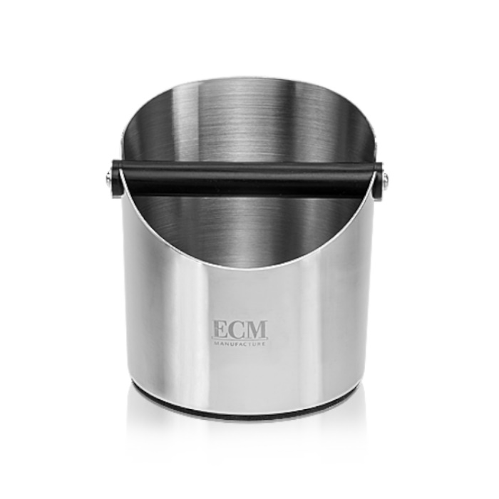 ECM - Abschlagbox, rund, Edelstahl poliert ECM - Abschlagbox, rund, Edelstahl poliert