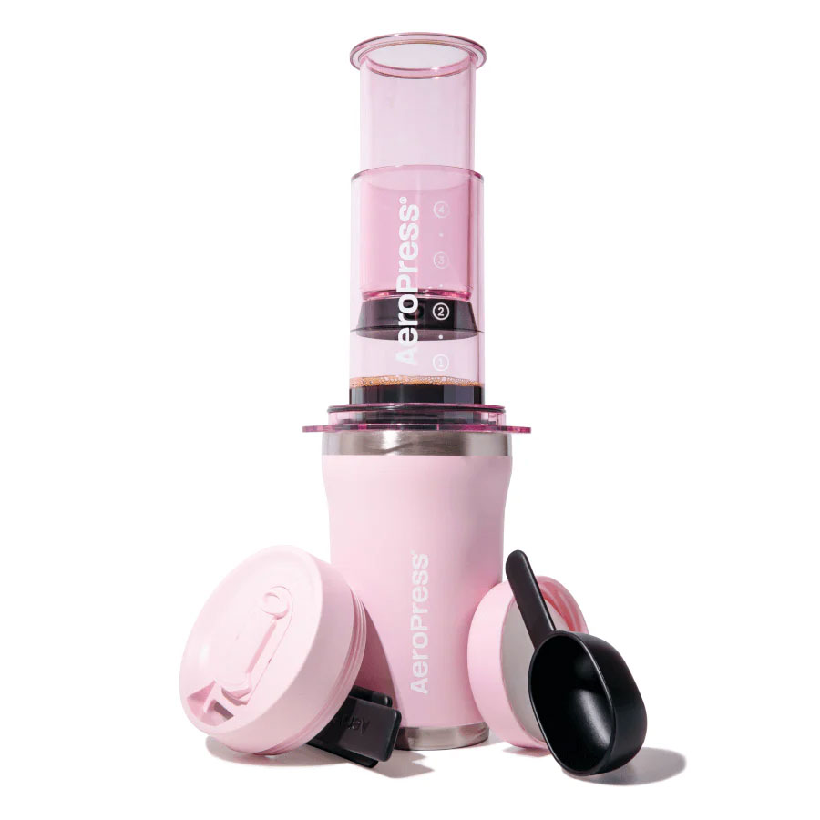 AeroPress® Go - Coffee Maker für unterwegs inkl. 100 Filter, pink