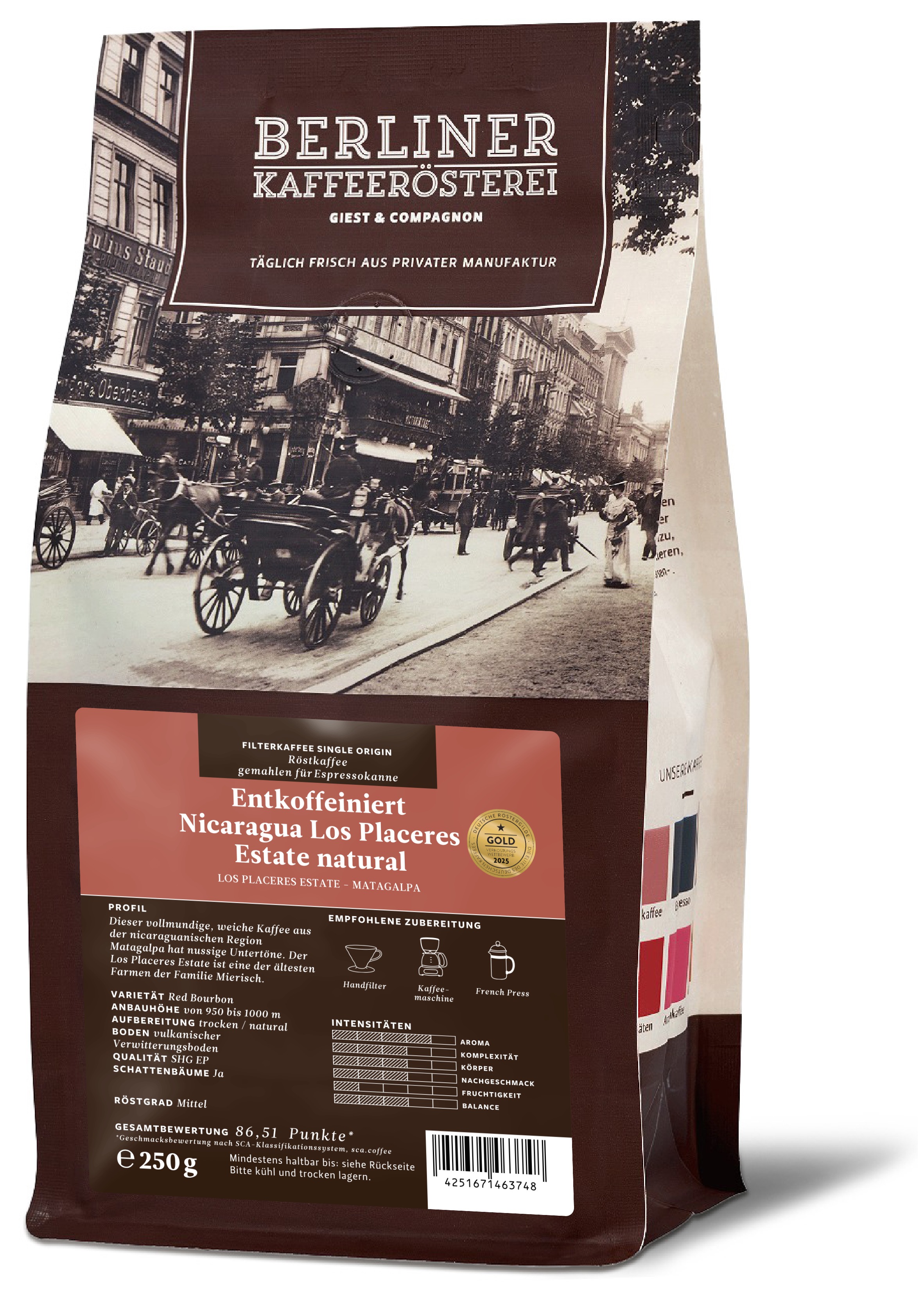 Entkoffeiniert Nicaragua Los Placeres Estate natural