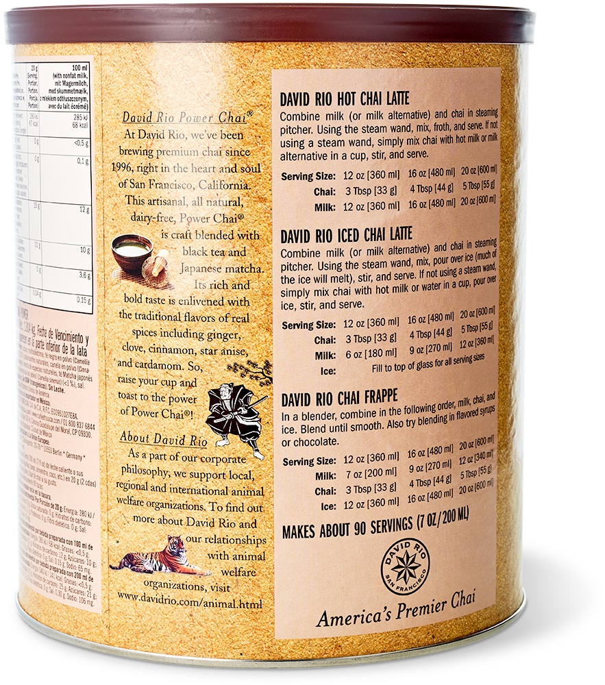 David Rio - Power Matcha Chai *vegan* - Dose (1814 g) David Rio - Power Matcha Chai *vegan* - Dose (1814 g)