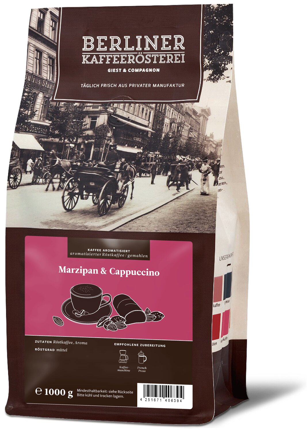 aromatisierter Kaffee Marzipan & Cappuccino