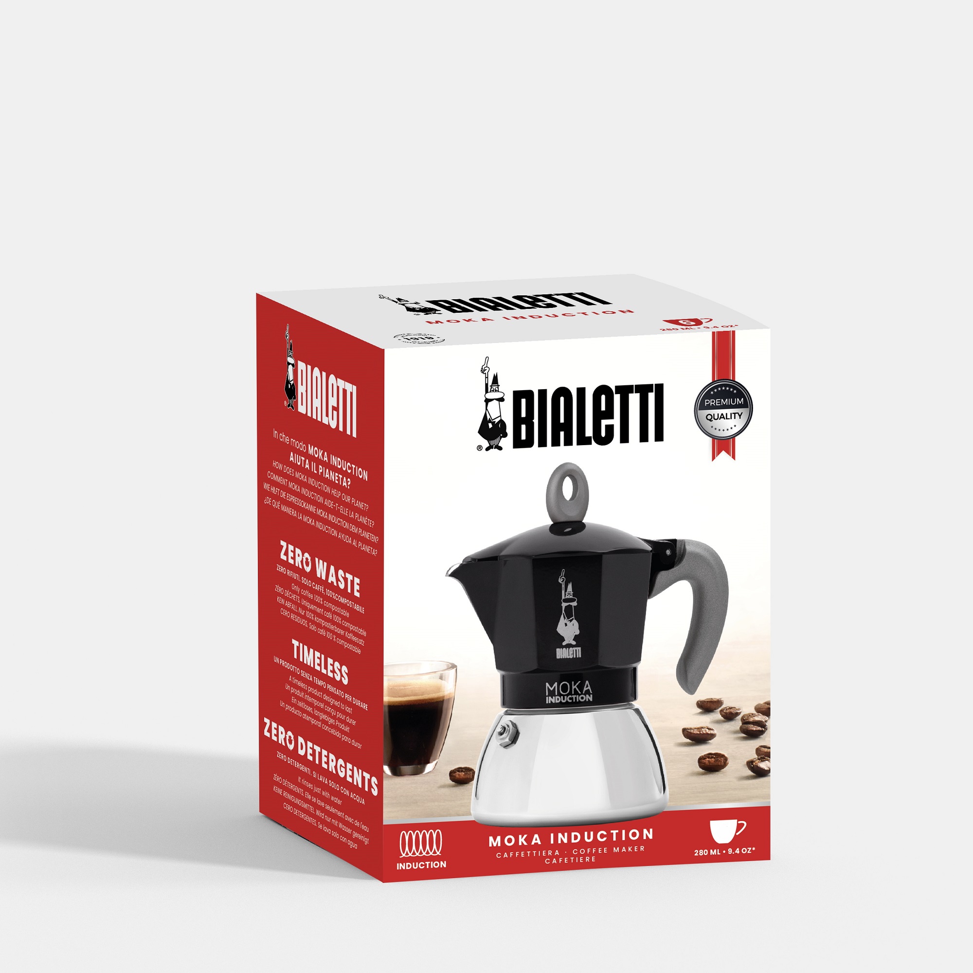 Bialetti - Moka Induktion schwarz für 6 Tassen Bialetti - Moka Induktion schwarz für 6 Tassen