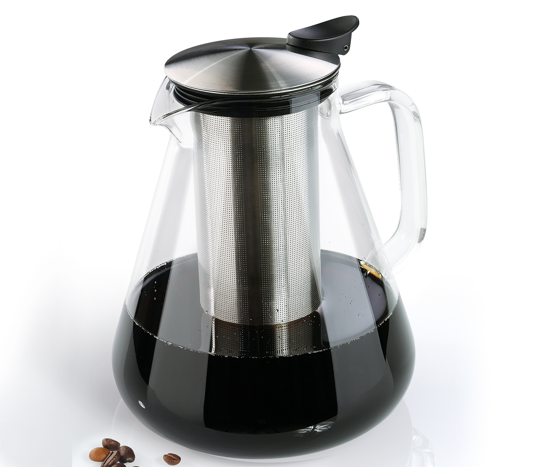 Cilio - Aufgusskanne GIULIETTA 1,5l aus Glas mit Edelstahlsieb auch für Cold Brew Cilio - Aufgusskanne GIULIETTA 1,5l aus Glas mit Edelstahlsieb auch für Cold Brew