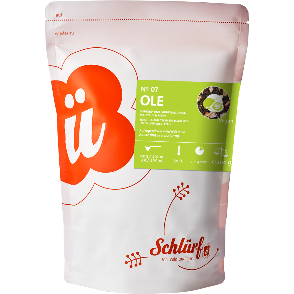 Schlürf - BIO Schwarz-/Grünteemischung Ole №07 Schlürf - BIO Schwarz-/Grünteemischung Ole №07