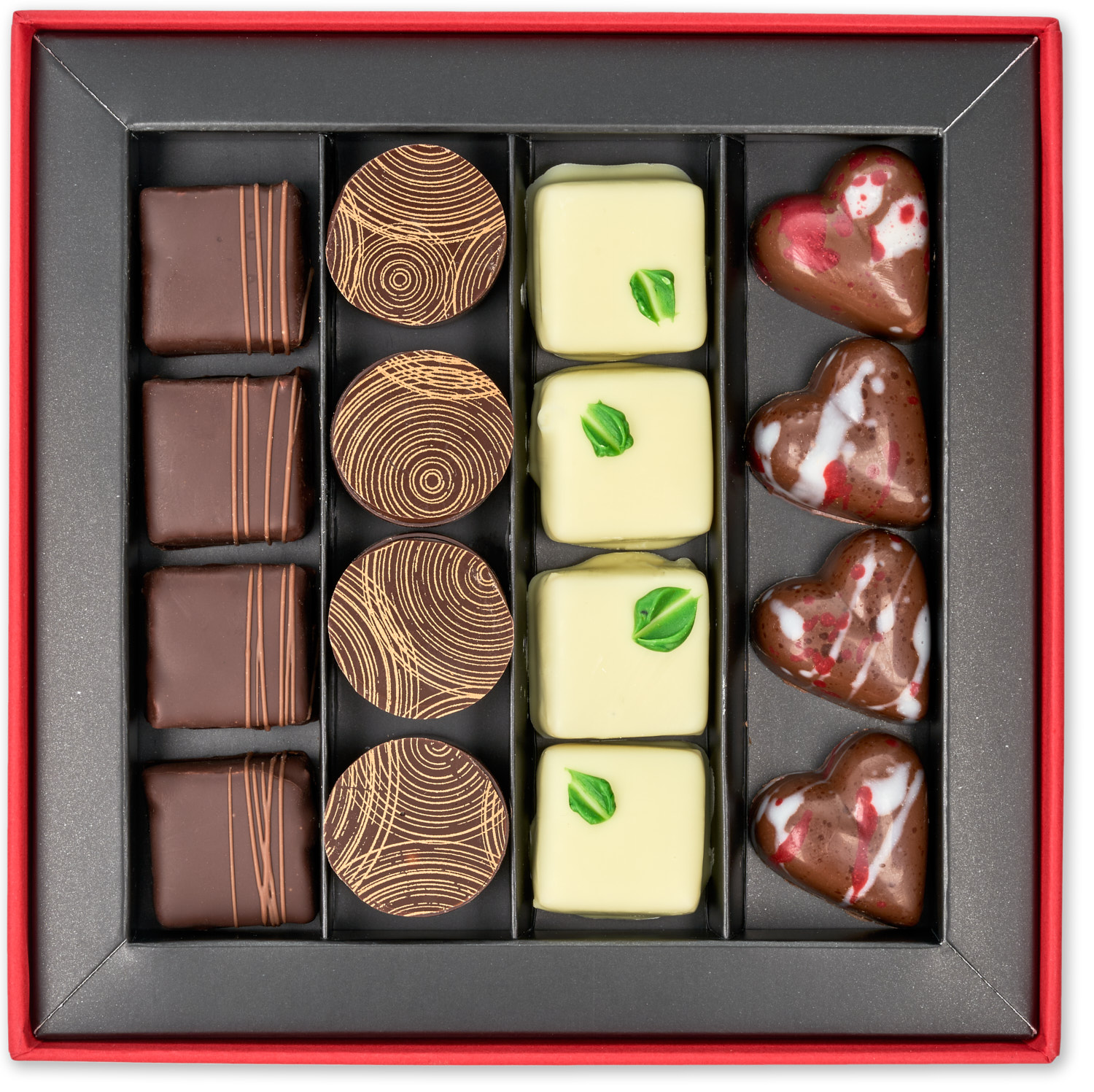 Liebesgrüße aus Berlin - 16er Pralinenbox mit "Love"