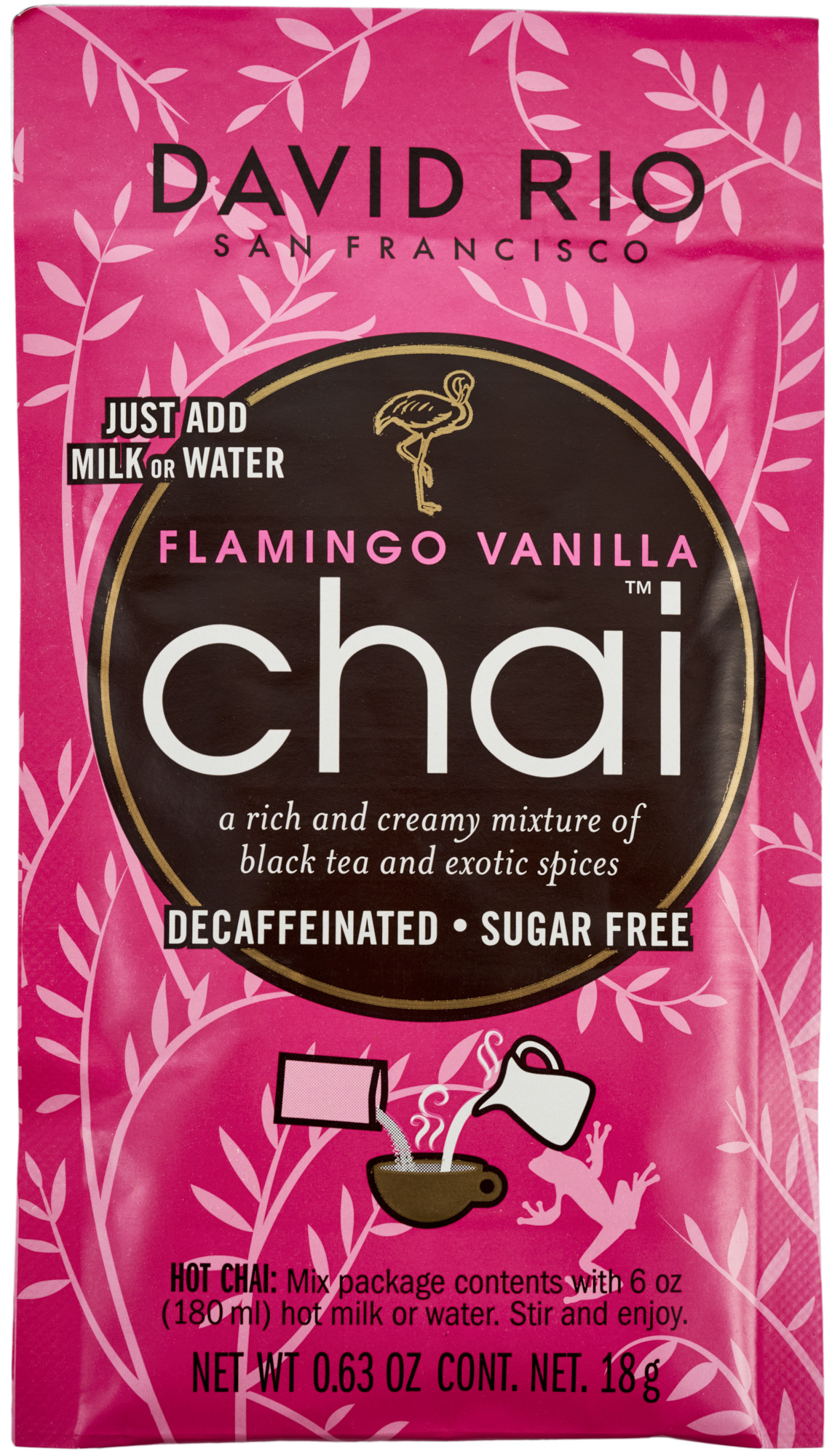 David Rio - Flamingo Vanilla decaf Chai - Tüte (18 g)