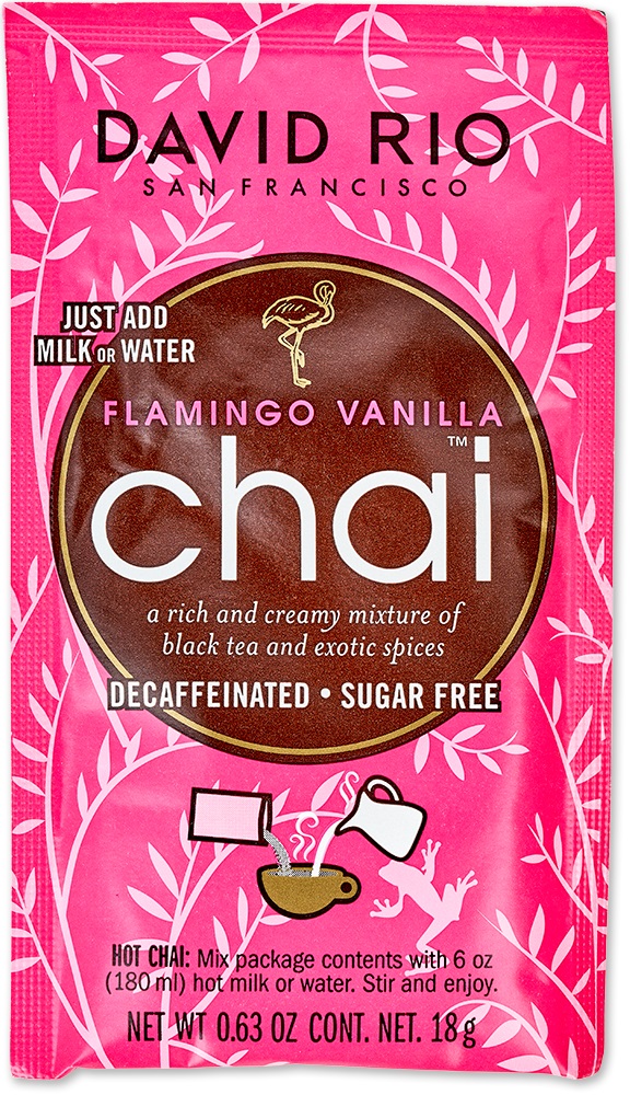 David Rio - Flamingo Vanilla decaf Chai - Tüte (18 g) David Rio - Flamingo Vanilla decaf Chai - Tüte (18 g)