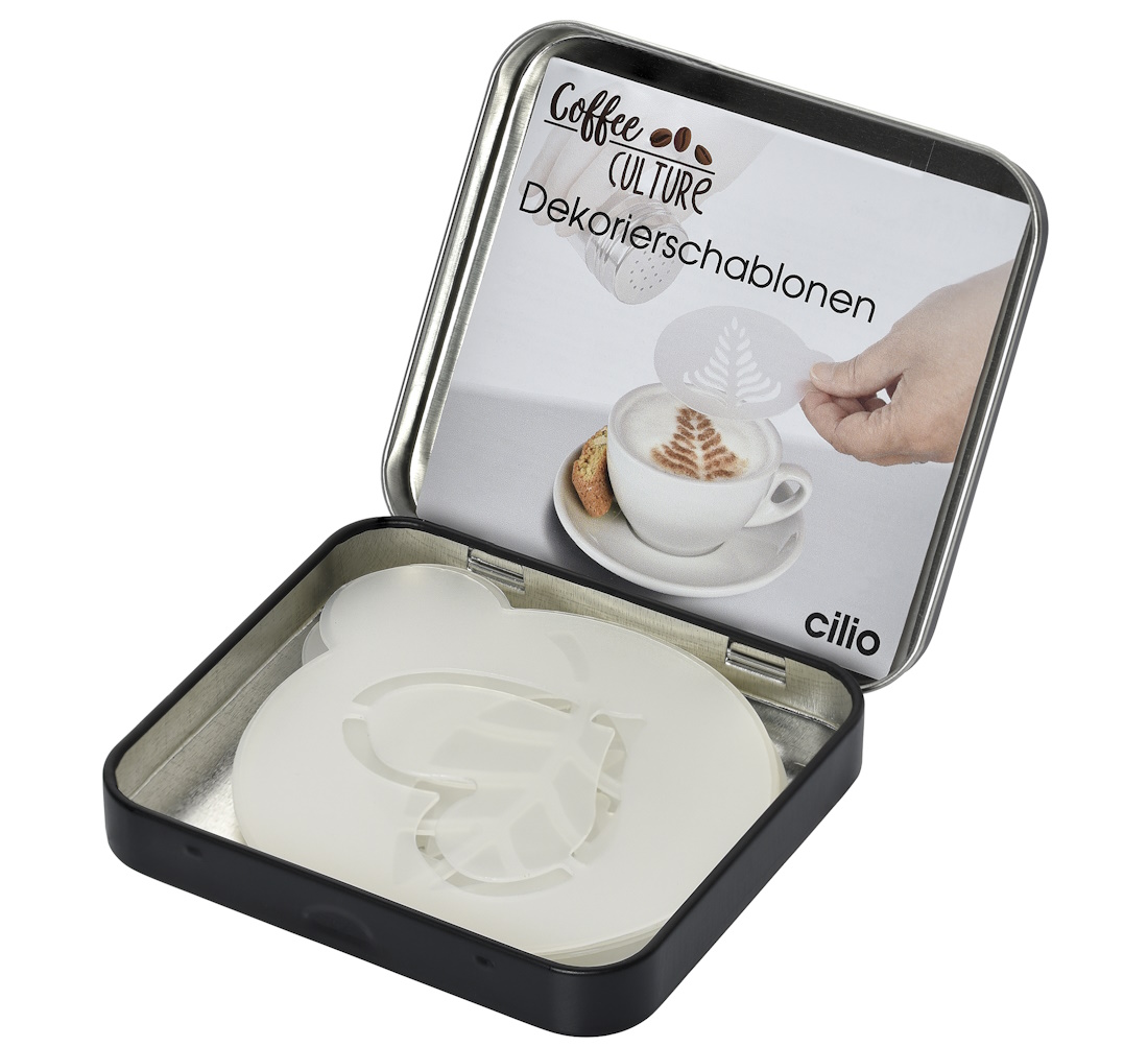 Cilio - Latte Art Deko Schablonen 6 Stück