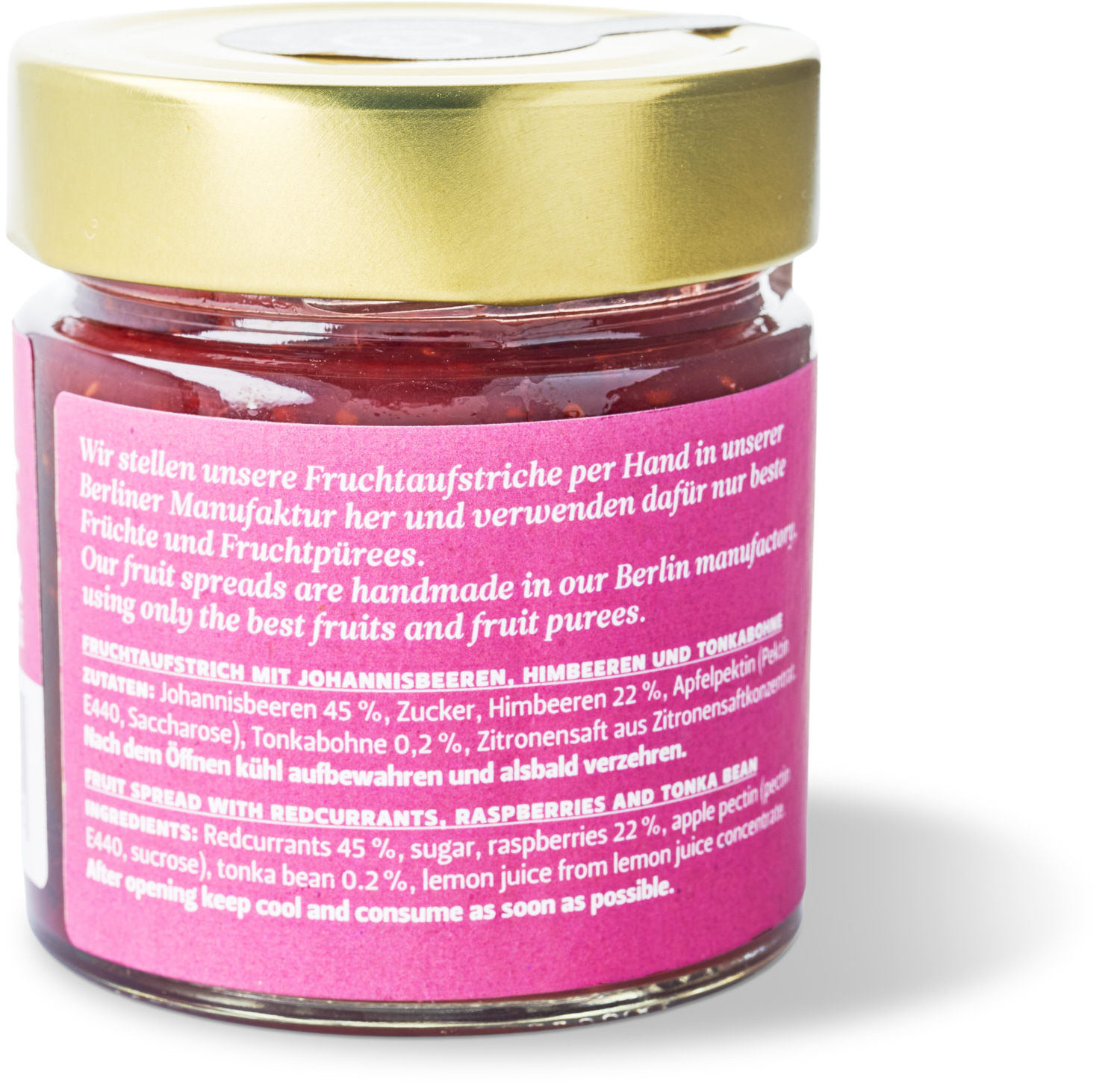 Aufstrich - Johannisbeere-Himbeere-Tonkabohne - Nr. 30 Aufstrich - Johannisbeere-Himbeere-Tonkabohne - Nr. 30