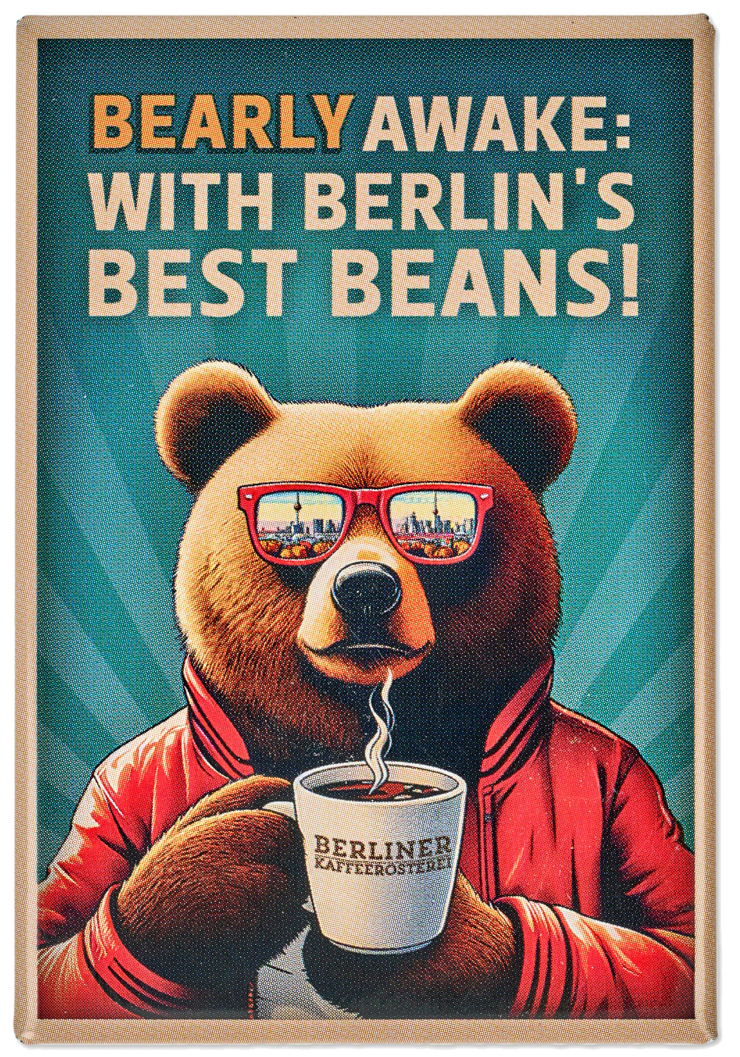 BKR - Kühlschrankmagnet Berliner Bär "Bearly awake"