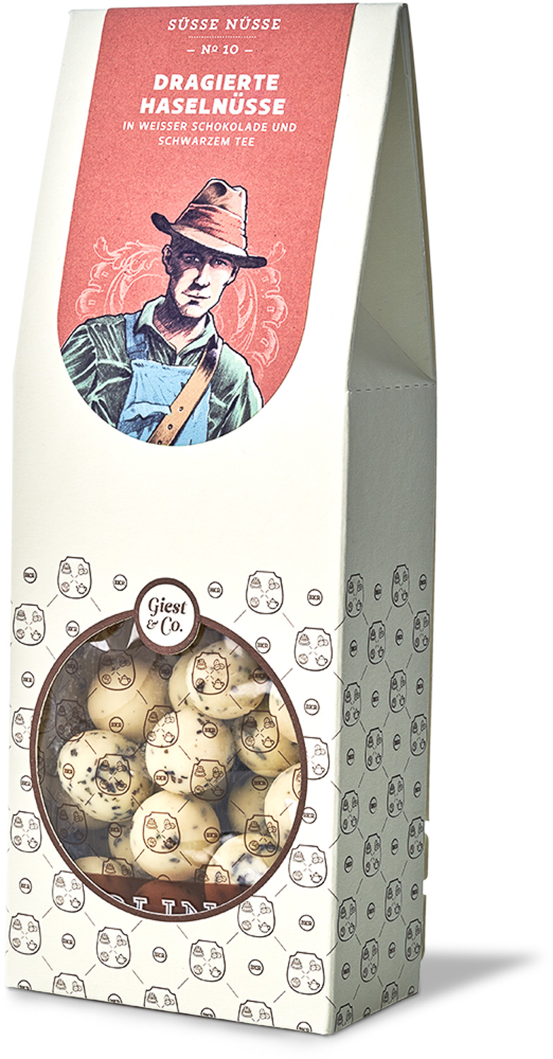 Nüsse - Haselnüsse, weisse Schokolade und schwarzer Tee - Nr. 10 Nüsse - Haselnüsse, weisse Schokolade und schwarzer Tee - Nr. 10