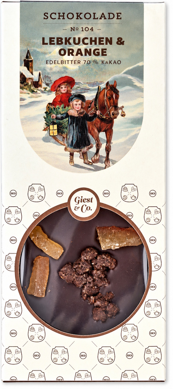 Tafel - Lebkuchen Orange - Zartbitter - Nr. 104