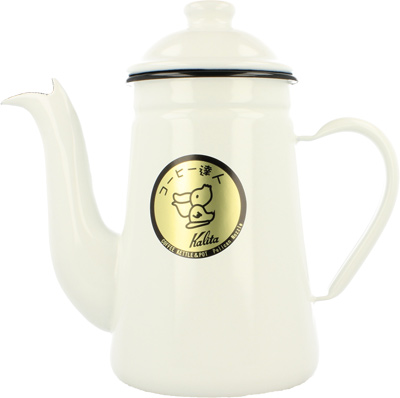 Kalita - Kanne aus Emaille in weiß 1 L Kalita - Kanne aus Emaille in weiß 1 L