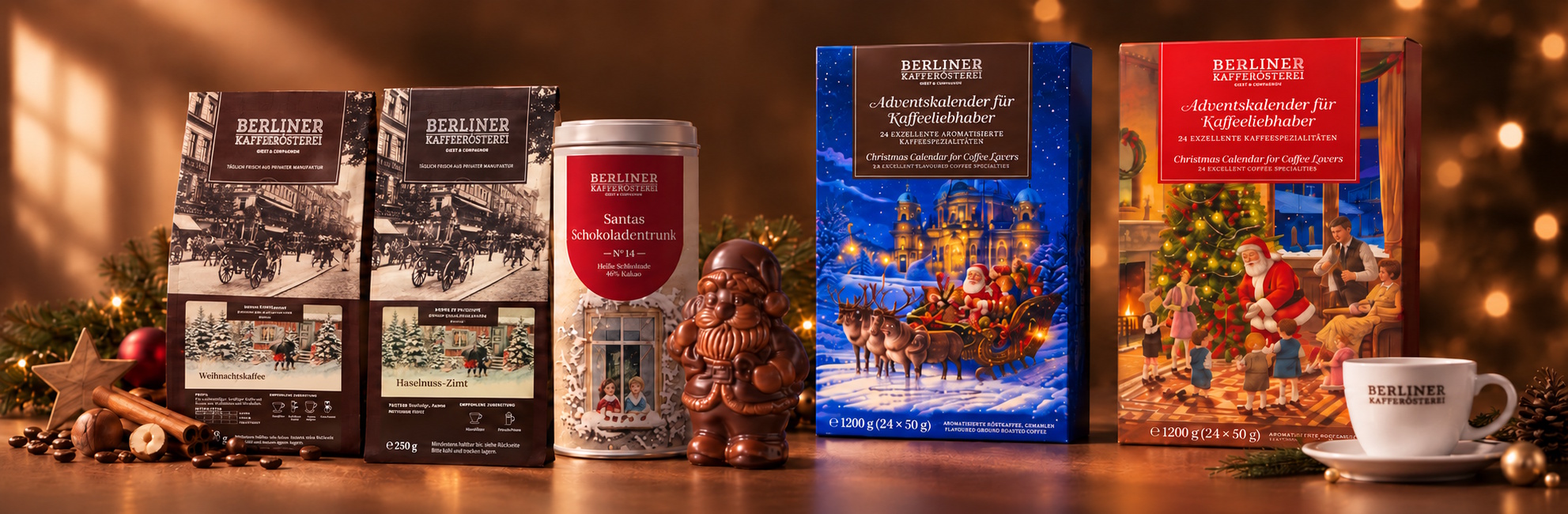 Adventskalender und festliche Weihnachtsangebote 2026 von der Berliner Kaffeerösterei - Hintergrund