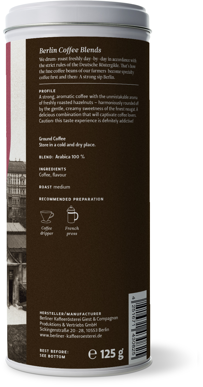 aromatisierter Kaffee Nuss-Nougat (125g / gemahlen)