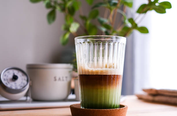 Dirty Matcha im Glas