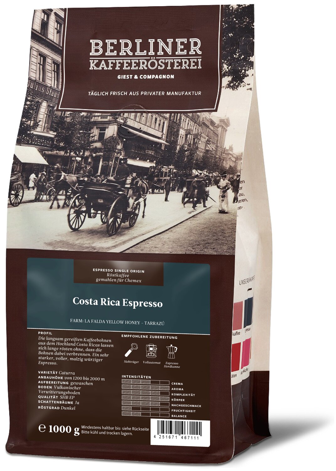 Berliner Kaffeeroesterei DE Costa Rica Espresso 1060458.0