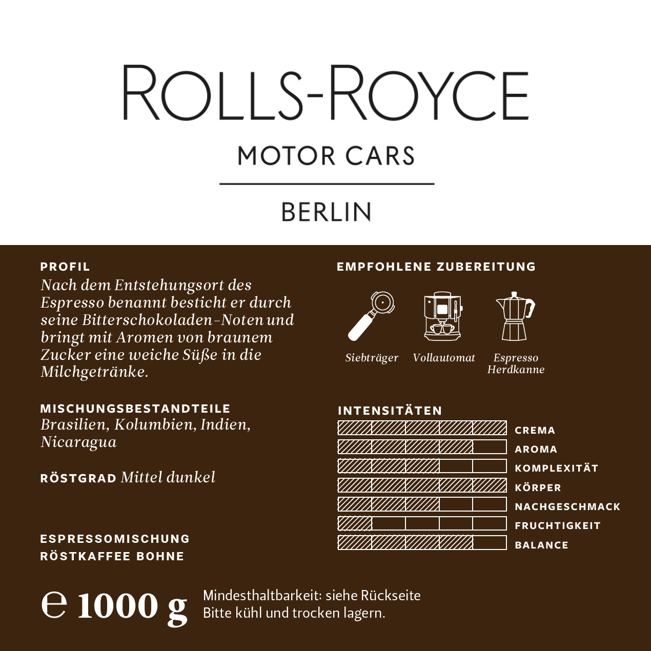 Rolls Royce (1000g / ganze Bohne)