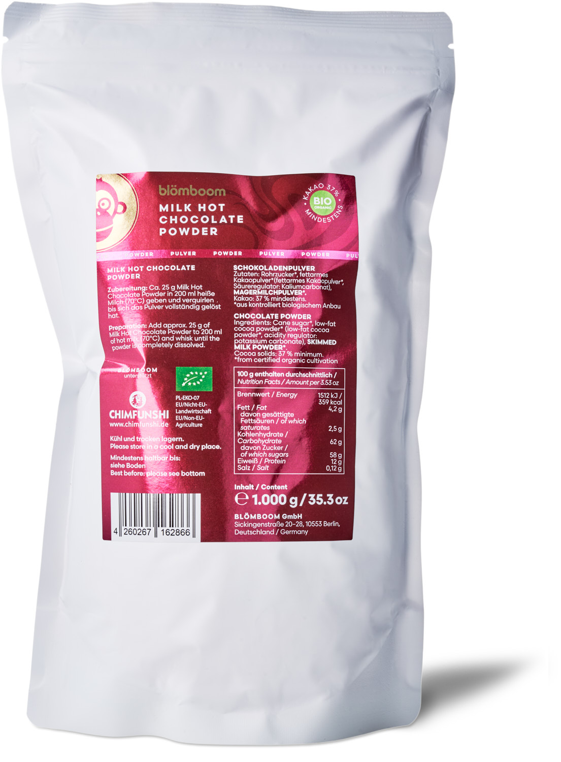 Blömboom - Milk Hot Chocolate Powder BIO
