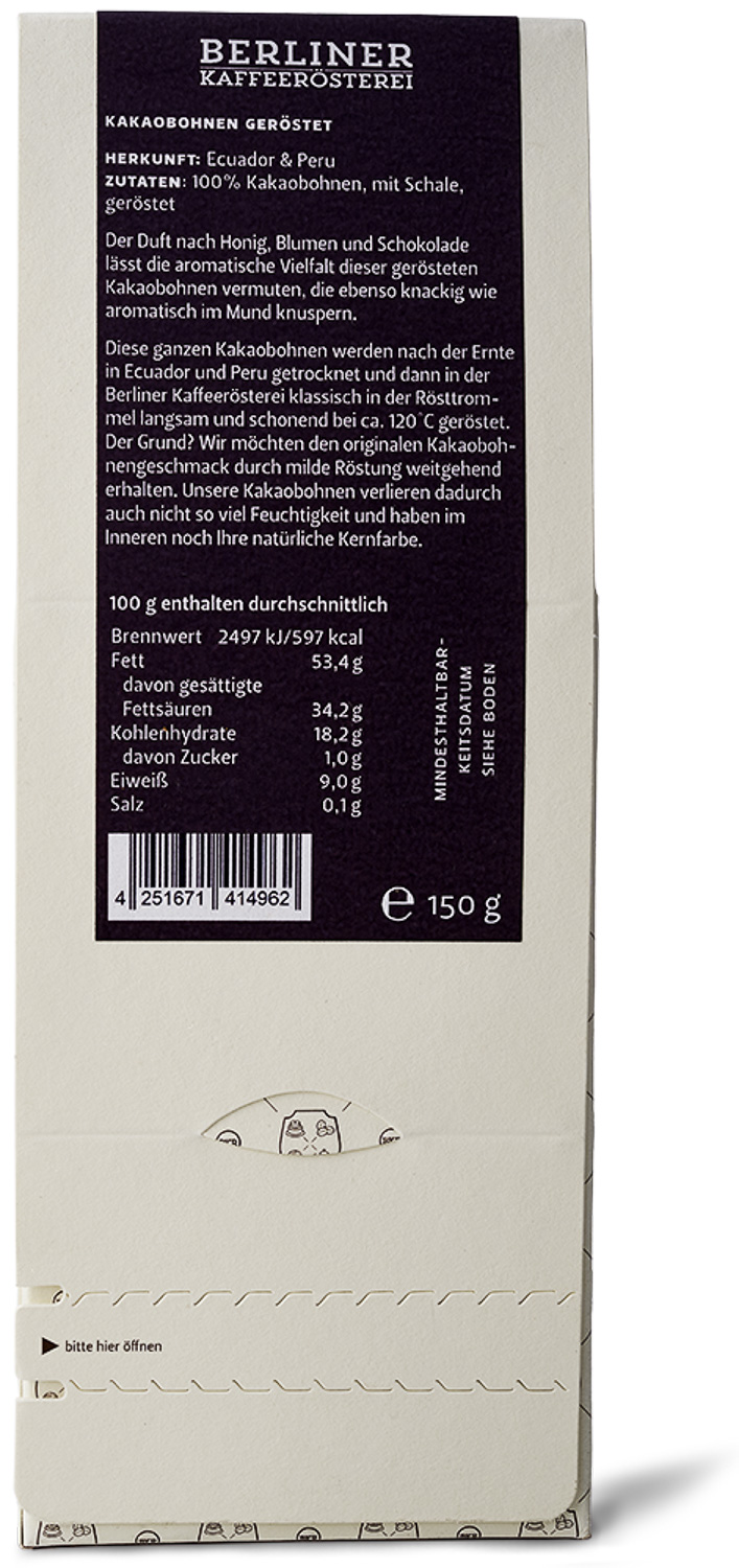 Kakao - ganze Kakaobohnen, geröstet - Nr. 06 Kakao - ganze Kakaobohnen, geröstet - Nr. 06