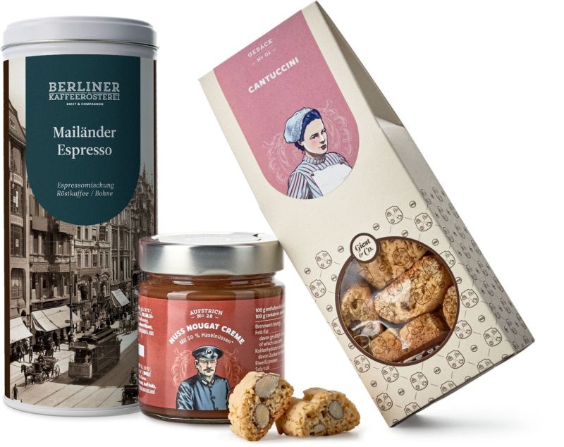 Geschenkset Süßes Berliner Espresso-Frühstück